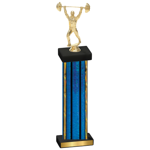 Single Blue Glacier Weights Trophy