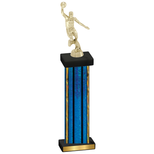 Single Blue Glacier Basketball Trophy