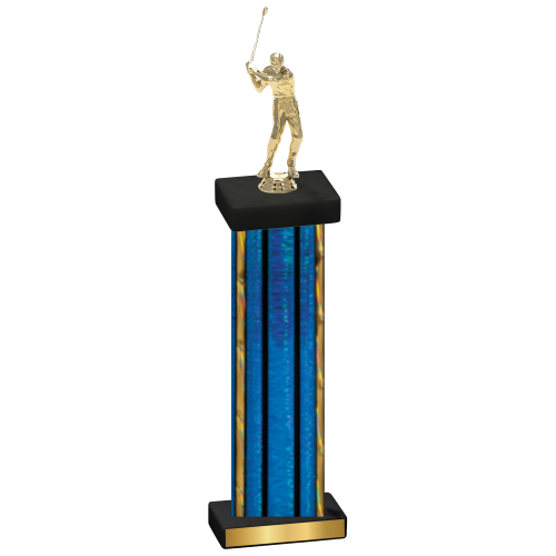 Single Blue Glacier Golf Trophy