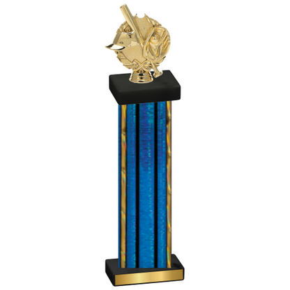 Single Blue Glacier Baseball Trophy