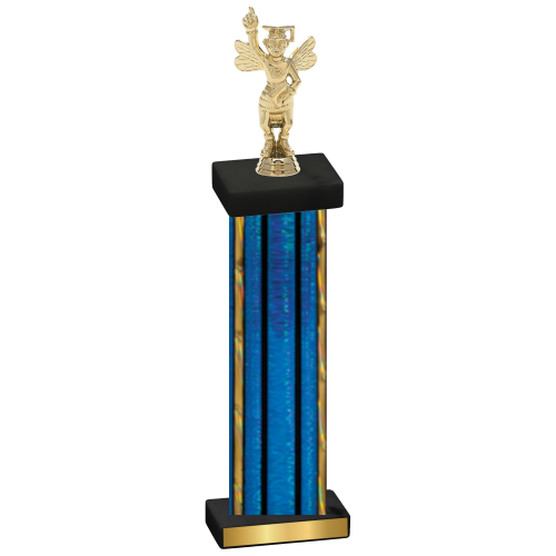 Single Blue Glacier Academics Trophy