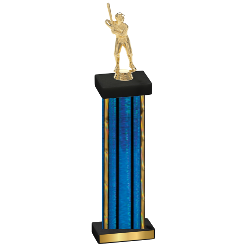 Single Blue Glacier Baseball Trophy