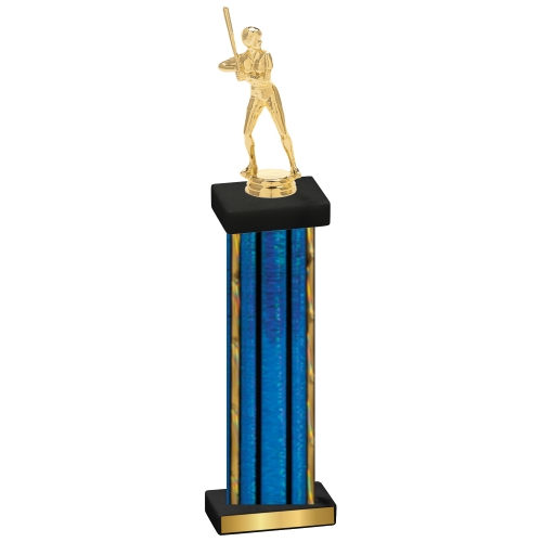 Single Blue Glacier Softball Trophy