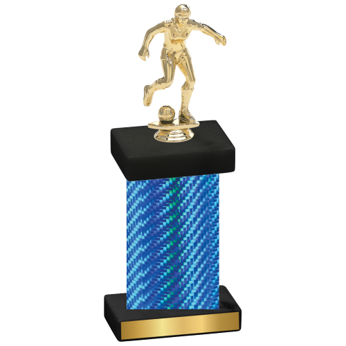 Single Blue Carbon Fiber Soccer Trophy