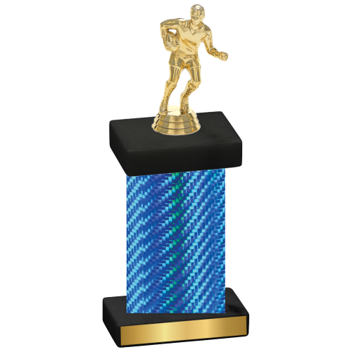 Single Blue Carbon Fiber Rugby Trophy