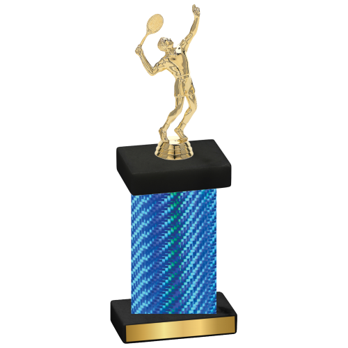 Single Blue Carbon Fiber Tennis Trophy