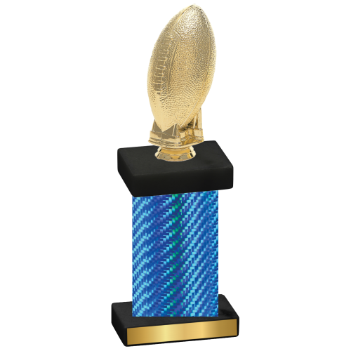 Single Blue Carbon Fiber Football Trophy