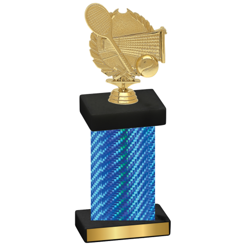 Single Blue Carbon Fiber Tennis Trophy