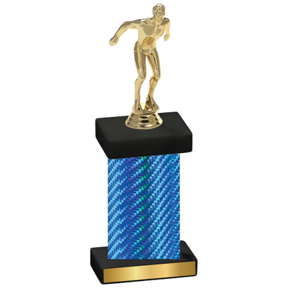 Single Blue Carbon Fiber Swimming Trophy