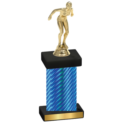 Single Blue Carbon Fiber Tennis Trophy