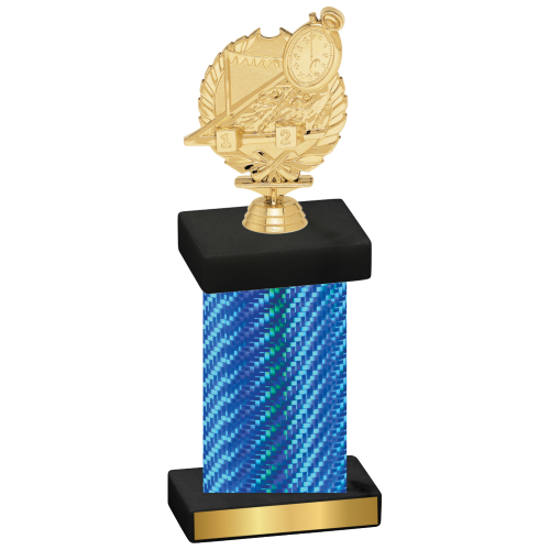 Single Blue Carbon Fiber Swimming Trophy