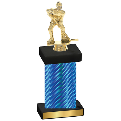 Single Blue Carbon Fiber Hockey Trophy