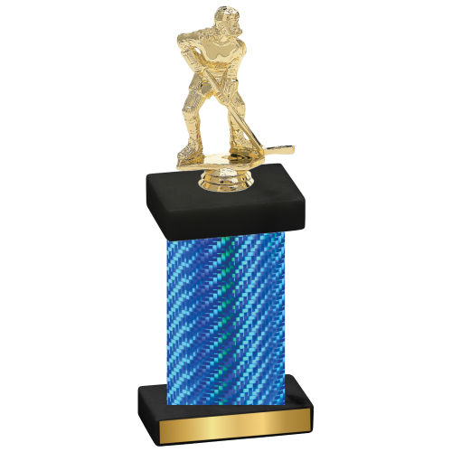 Single Blue Carbon Fiber Hockey Trophy