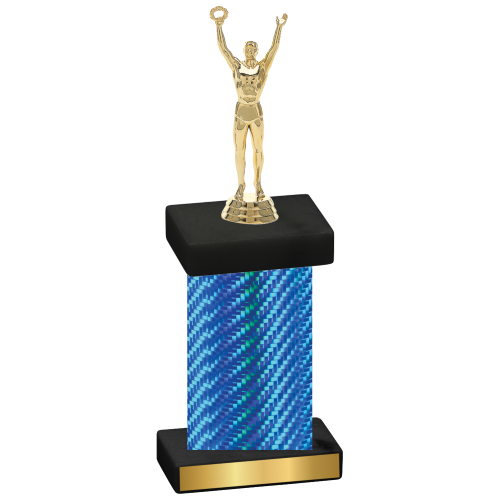 Single Blue Carbon Fiber Victory Trophy