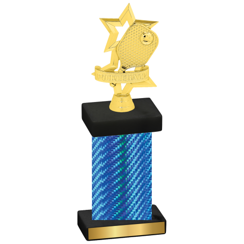 Single Blue Carbon Fiber Pickleball Trophy