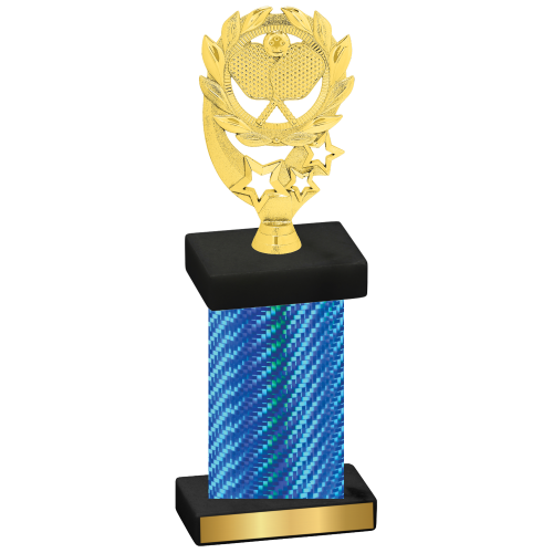 Single Blue Carbon Fiber Pickleball Trophy