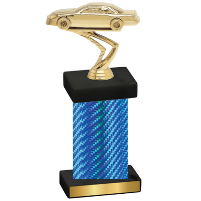 Single Blue Carbon Fiber Cars Trophy