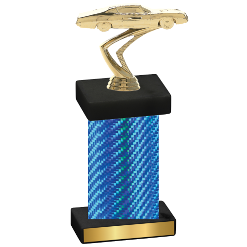 Single Blue Carbon Fiber Cars Trophy