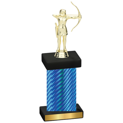 Single Blue Carbon Fiber Archery Trophy