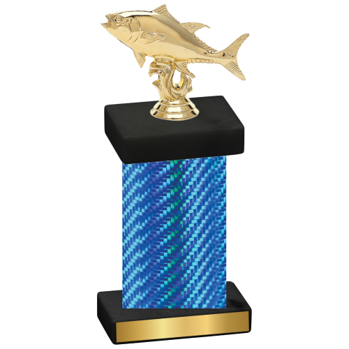 Single Blue Carbon Fiber Fishing Trophy