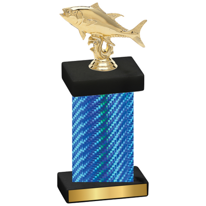 Single Blue Carbon Fiber Fishing Trophy