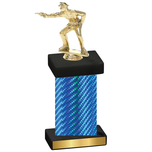 Single Blue Carbon Fiber Shooter Trophy