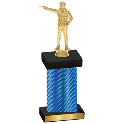 Single Blue Carbon Fiber Shooter Trophy