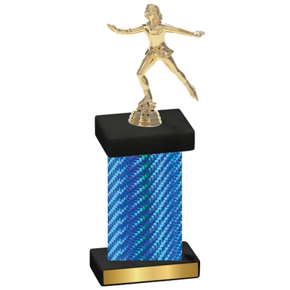 Single Blue Carbon Fiber Skater Trophy