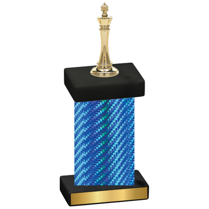 Single Blue Carbon Fiber Chess Trophy