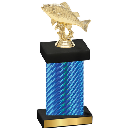 Single Blue Carbon Fiber Fishing Trophy