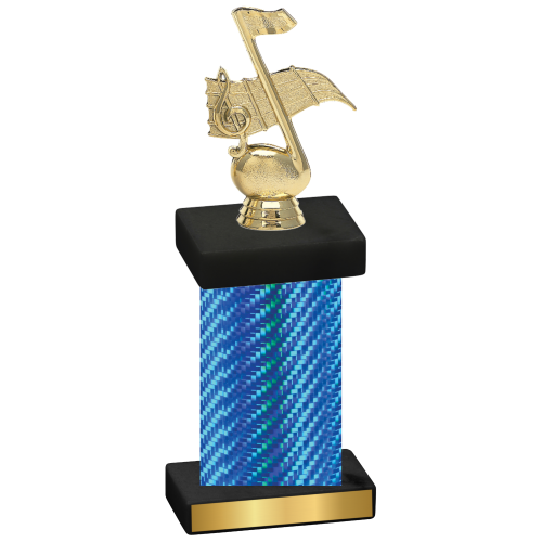 Single Blue Carbon Fiber Music Trophy