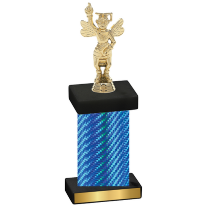 Single Blue Carbon Fiber Academics Trophy