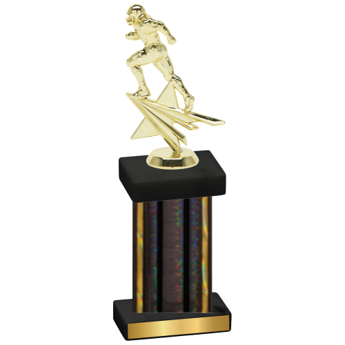 Single Black Glacier Football Trophy