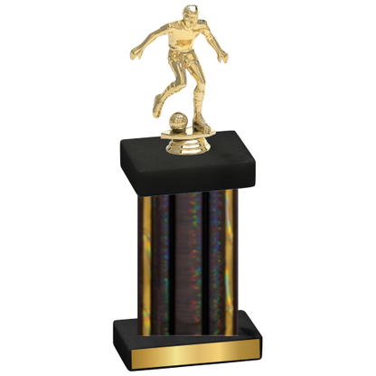 Single Black Glacier Soccer Trophy