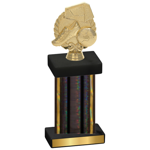 Single Black Glacier Soccer Trophy