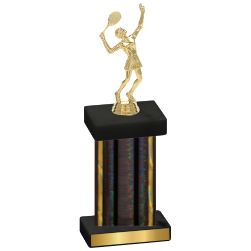 Single Black Glacier Tennis Trophy