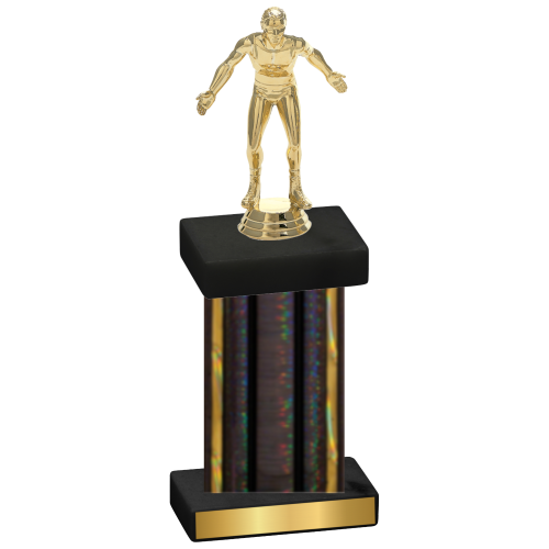 Single Black Glacier Wrestling Trophy