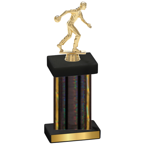 Single Black Glacier Bowling Trophy