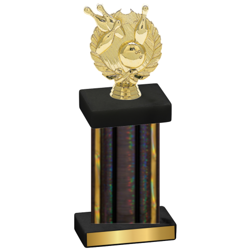 Single Black Glacier Bowling Trophy