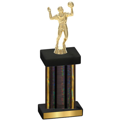 Single Black Glacier Volleyball Trophy