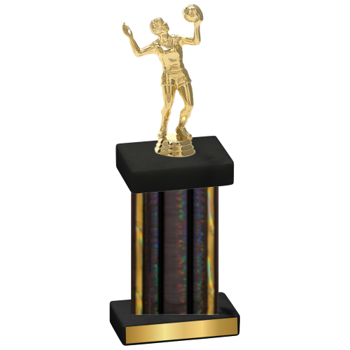 Single Black Glacier Volleyball Trophy