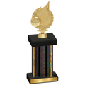 Single Black Glacier Volleyball Trophy