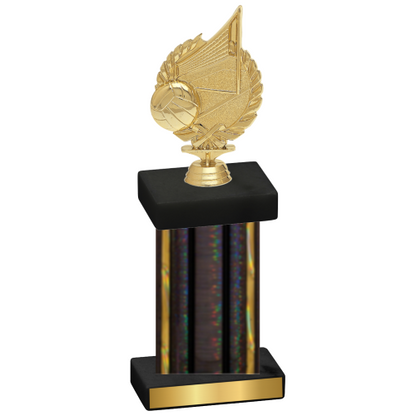 Single Black Glacier Volleyball Trophy