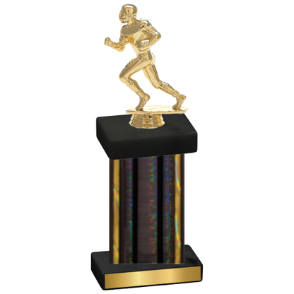 Single Black Glacier Football Trophy