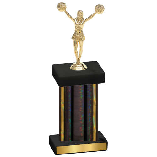 Single Black Glacier Cheerleading Trophy