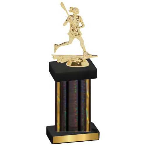 Single Black Glacier Lacrosse Trophy