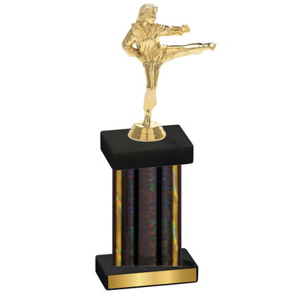 Single Black Glacier Karate Trophy