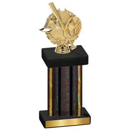 Single Black Glacier Baseball Trophy