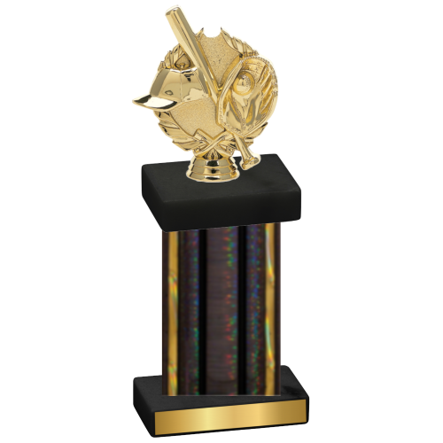 Single Black Glacier Baseball Trophy