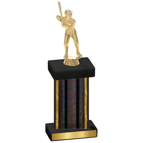 Single Black Glacier Baseball Trophy